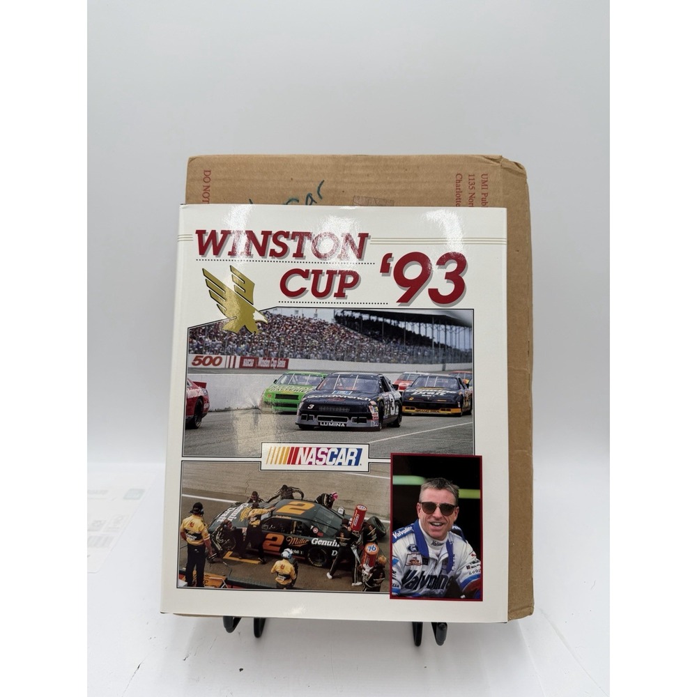 1993 NASCAR Winston Cup Hardcover Book Dale Earnhardt Rusty Wallace UMI w/ Box